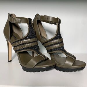 BCBG Olive Green Katya High-Heel, Size 8